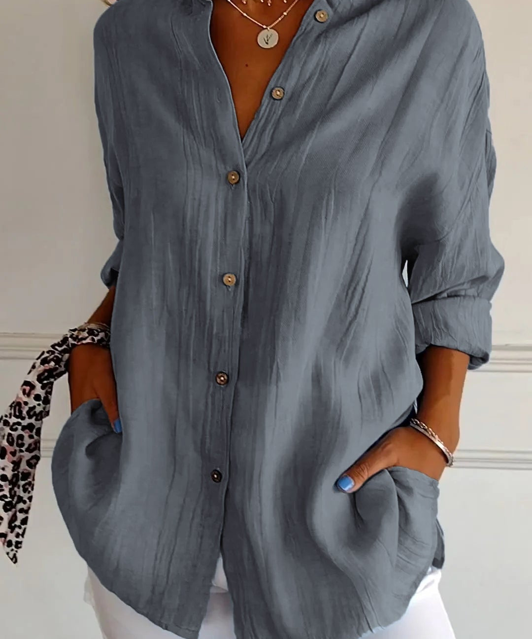 Mia blouse dames | Elegante lichtgewicht blouse | Luxe damesblouse met perfecte pasvorm
