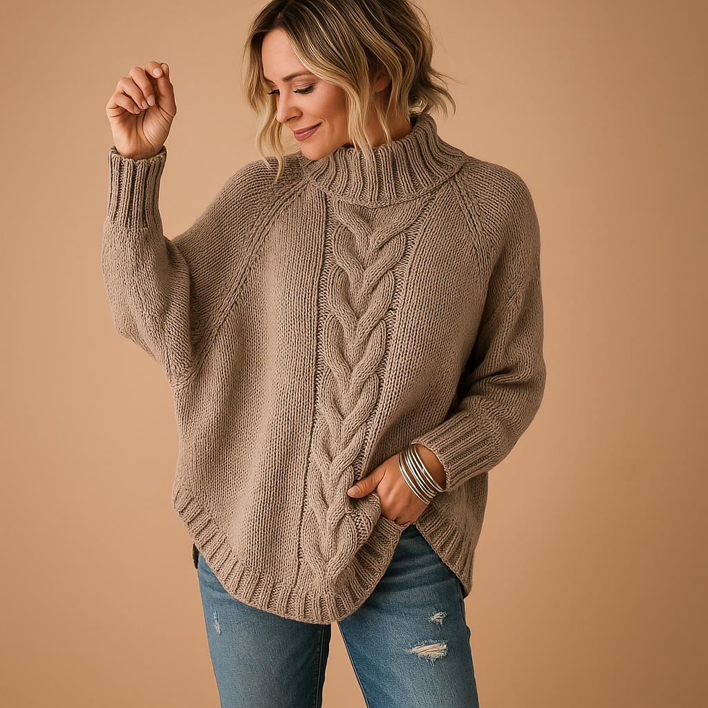 Marieke Gebreide Trui – Lange Chunky Damestrui voor Winterstijl