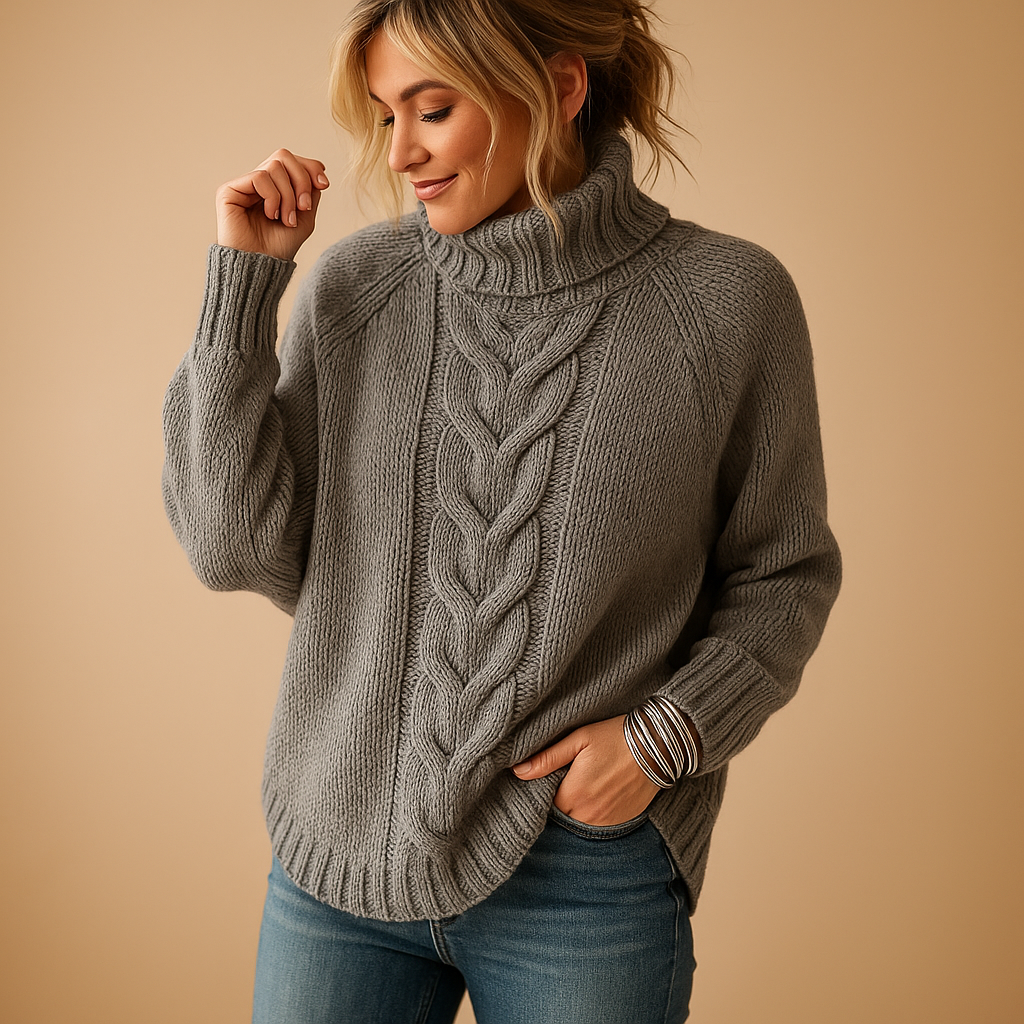 Marieke Gebreide Trui – Lange Chunky Damestrui voor Winterstijl