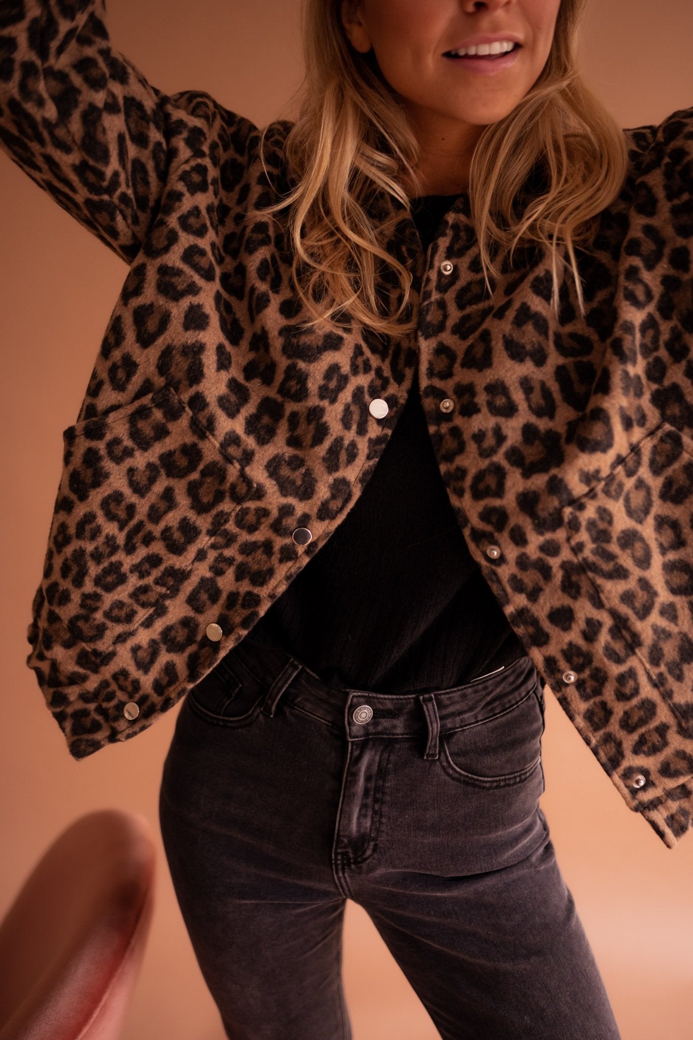 Animalprint Jasje Dames – Trendy Statement Jas met Zachte Warme Voering
