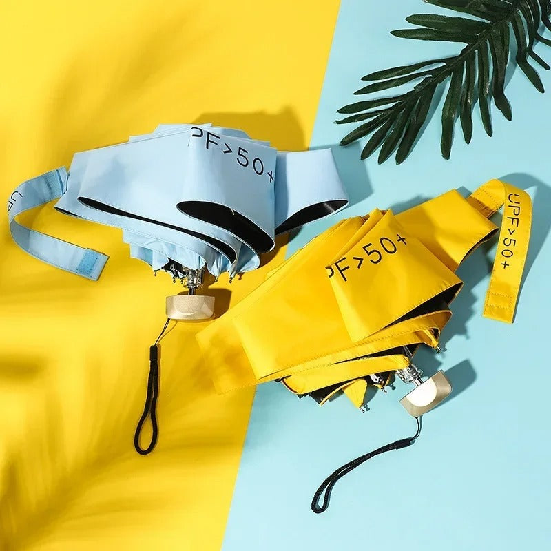 Mini opvouwbare paraplu dames/heren – UV-bescherming & waterafstotend