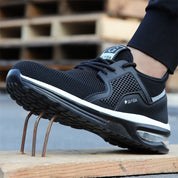 Dames werkschoenen met stalen neus – orthopedische sneakers met antislipzool