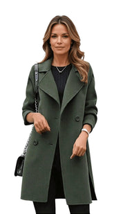 Tijdloze dames trenchcoat – double breasted jas met klassieke tailleband