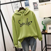 Ottelien hoodie dames – comfortabele graphic hoodie met “Smile” print
