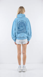 Abigail hoodie dames – geborduurde trui met capuchon en tropisch design