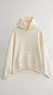 Abigail hoodie dames – geborduurde trui met capuchon en tropisch design