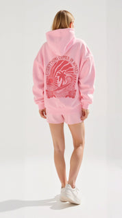 Abigail hoodie dames – geborduurde trui met capuchon en tropisch design