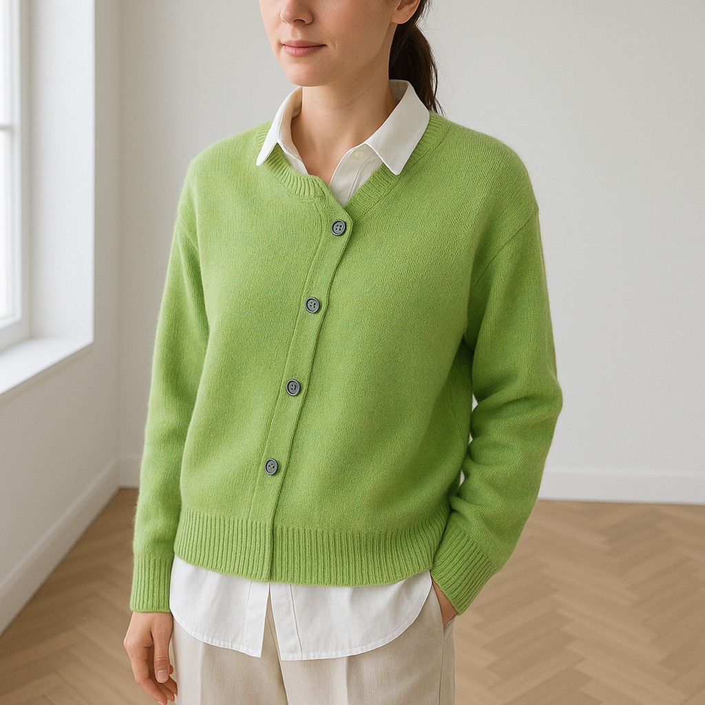 Norah dames knoopvest | Oversized kasjmier vest met knoopsluiting | Luxe en comfort