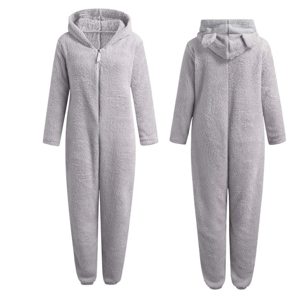 SnugglePaws fleece onesie – superzachte dames onesie met schattige berenoortjes