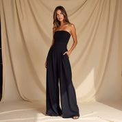 Viola strapless jumpsuit dames – elegante jumpsuit met wijde pijpen en perfecte pasvorm
