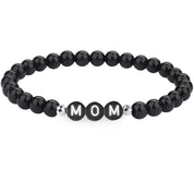Pip armband – zwarte letterkralen, persoonlijk & Moederdag cadeau