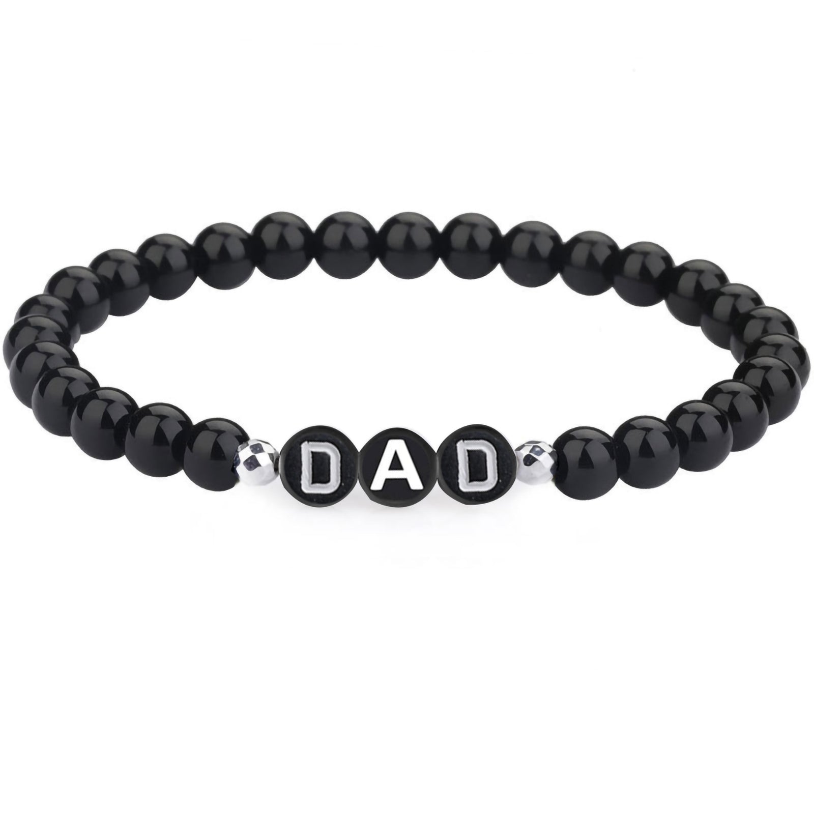 Pip armband – zwarte letterkralen, persoonlijk & Moederdag cadeau