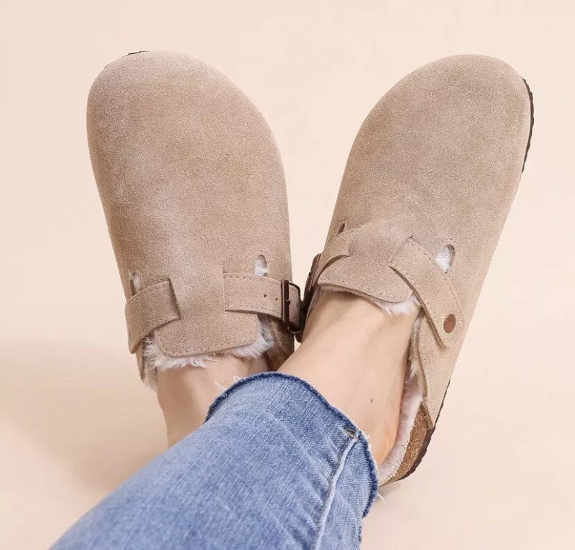 Arctic UrbanClassic dames instapklompen – gevoerde wintermuilen met teddyvoering