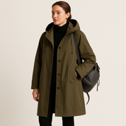 Amelia Berlin dames regenjas met capuchon – waterdichte elegante regenmantel