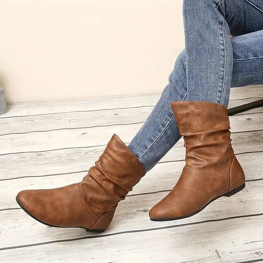 Shira leren laarzen dames – stijlvolle en comfortabele leren boots met stevige zool