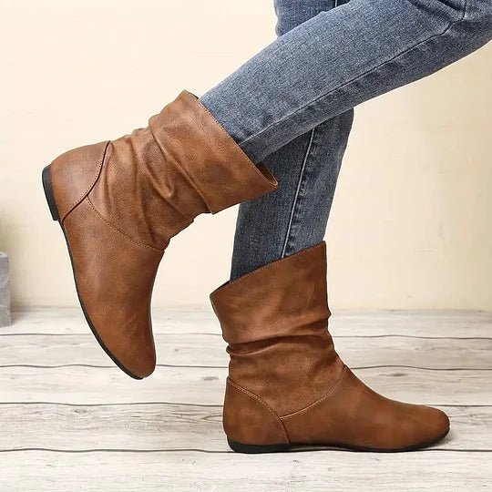 Shira leren laarzen dames – stijlvolle en comfortabele leren boots met stevige zool