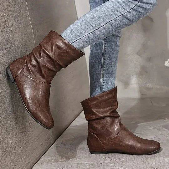Shira leren laarzen dames – stijlvolle en comfortabele leren boots met stevige zool