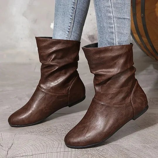 Shira leren laarzen dames – stijlvolle en comfortabele leren boots met stevige zool
