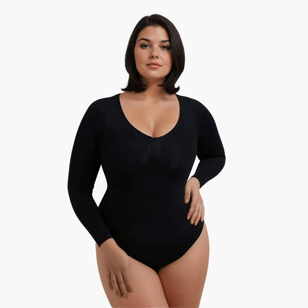 Snatching Shapewear Longsleeve Bodysuit String – Naadloze Corrigerende Body voor een Gladde Look