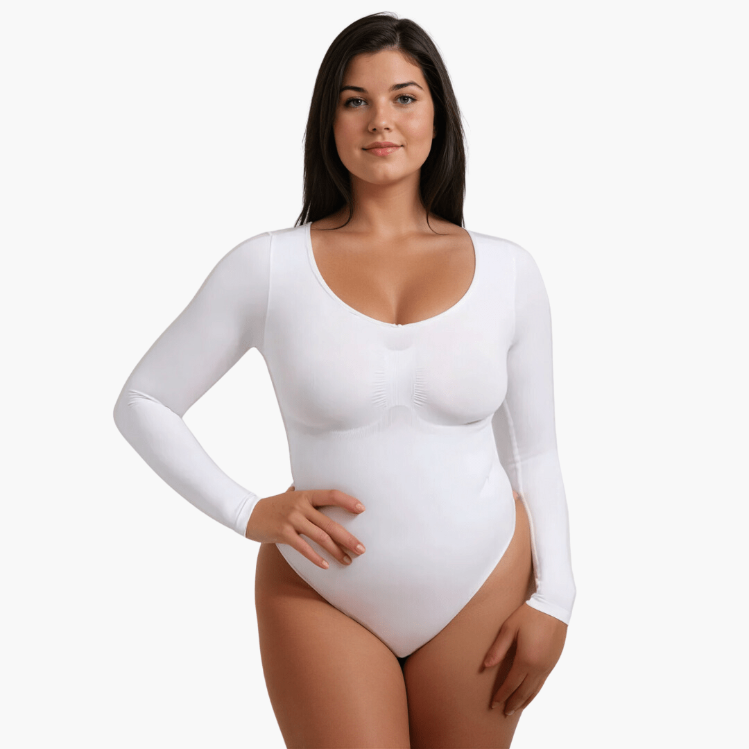 Snatching Shapewear Longsleeve Bodysuit String – Naadloze Corrigerende Body voor een Gladde Look