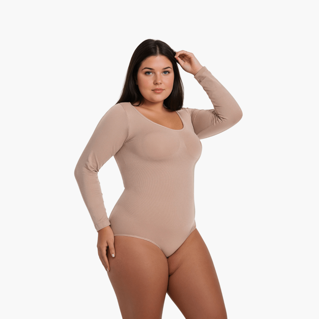 Snatching Shapewear Longsleeve Bodysuit String – Naadloze Corrigerende Body voor een Gladde Look