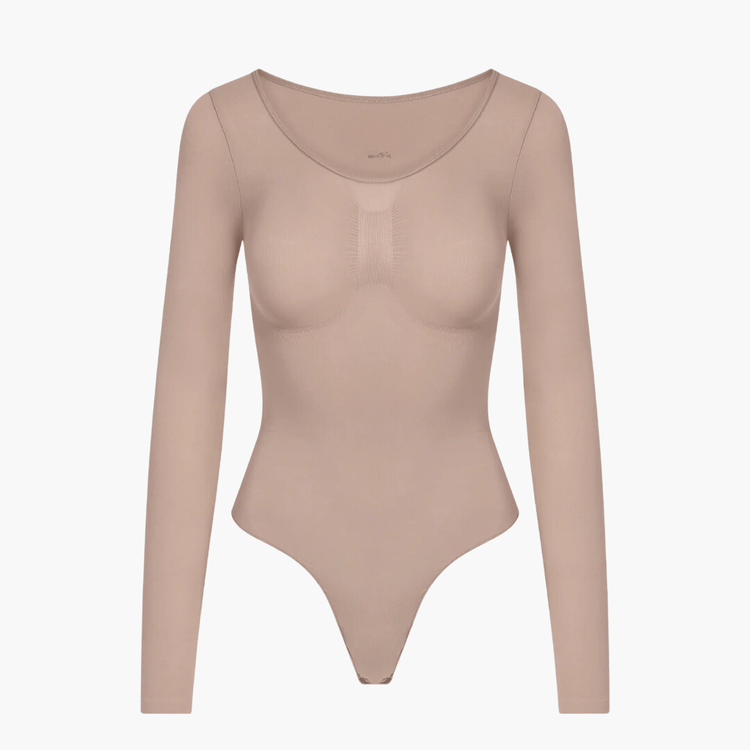 Snatching Shapewear Longsleeve Bodysuit String – Naadloze Corrigerende Body voor een Gladde Look