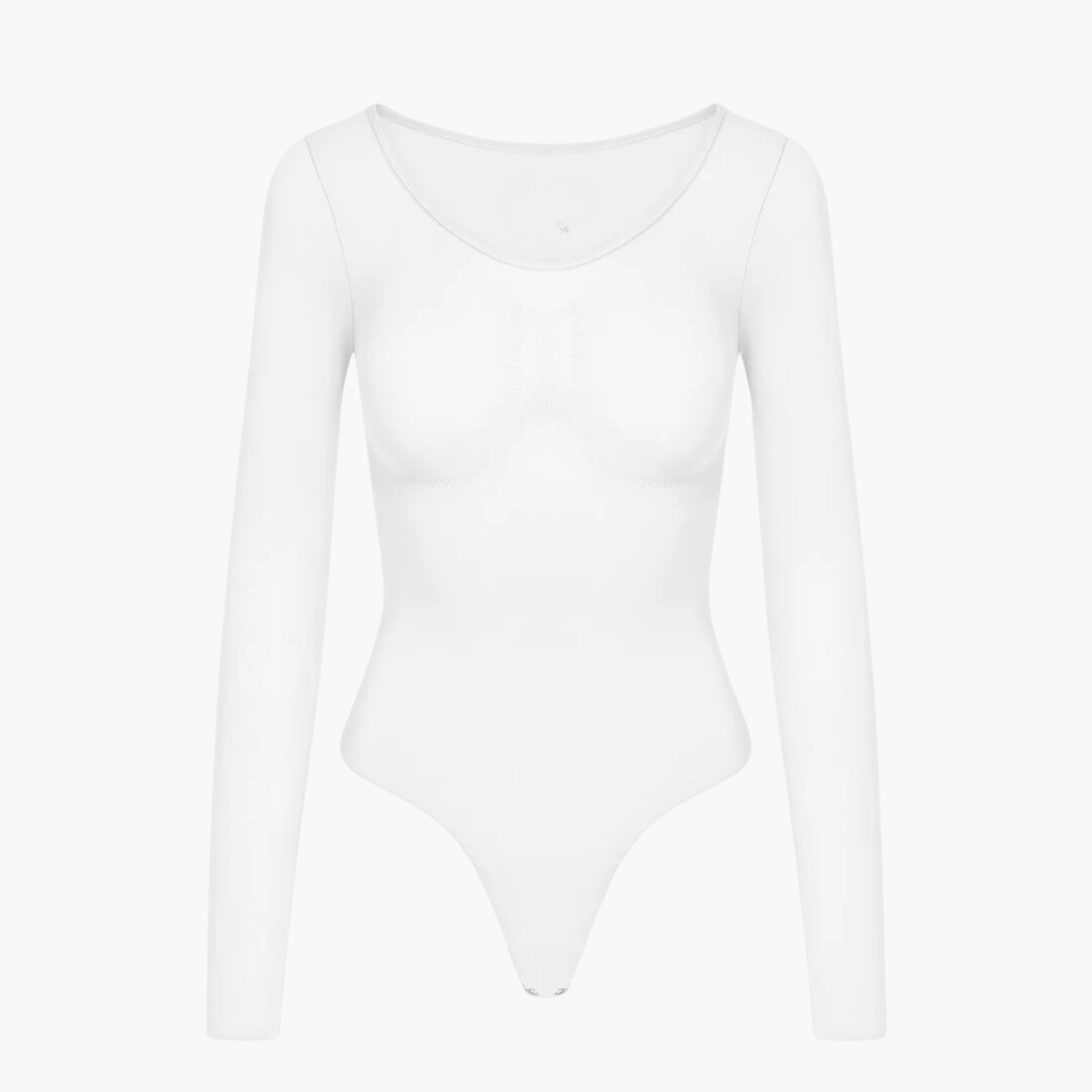 Snatching Shapewear Longsleeve Bodysuit String – Naadloze Corrigerende Body voor een Gladde Look