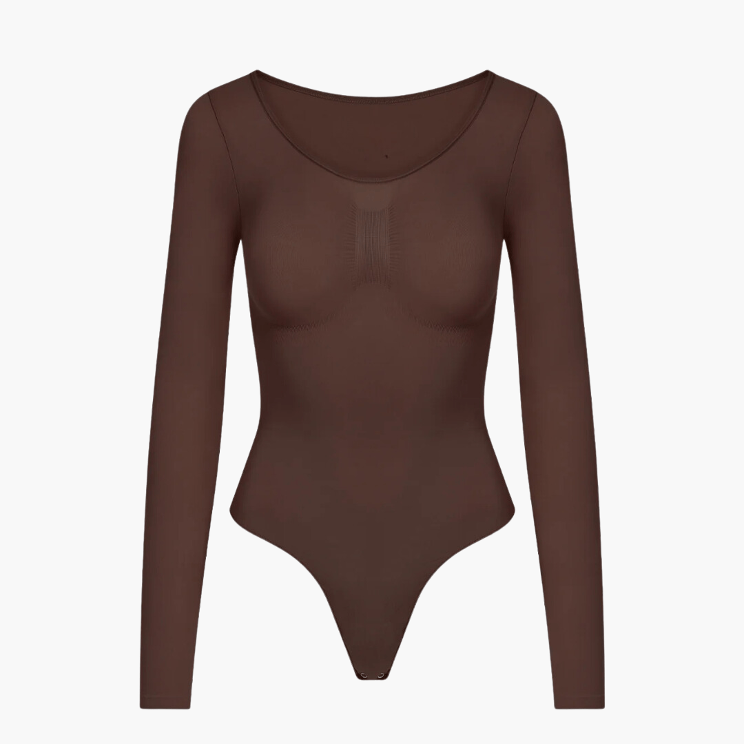 Snatching Shapewear Longsleeve Bodysuit String – Naadloze Corrigerende Body voor een Gladde Look