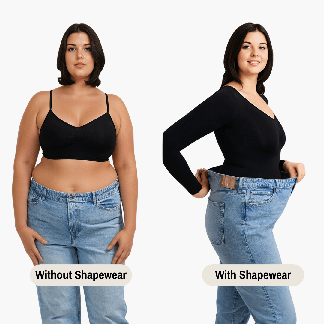 Snatching Shapewear Longsleeve Bodysuit String – Naadloze Corrigerende Body voor een Gladde Look