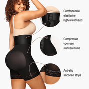 Hoog Getailleerde Bodyshaper Short – Verstelbare Compressie & Naadloze Shaping