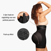 Hoog Getailleerde Bodyshaper Short – Verstelbare Compressie & Naadloze Shaping