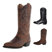 Cowboylaarzen Dames – Leren Halflange Western Boots met Comfortabele Pasvorm | Romeo Model