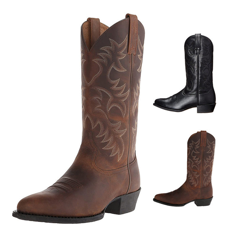 Cowboylaarzen Dames – Leren Halflange Western Boots met Comfortabele Pasvorm | Romeo Model