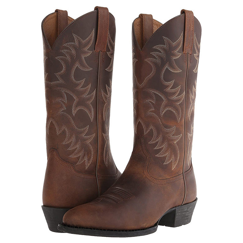 Cowboylaarzen Dames – Leren Halflange Western Boots met Comfortabele Pasvorm | Romeo Model