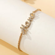 Mama letter bedelarmband – stijlvol met nepdiamanten, ideaal Moederdag cadeau