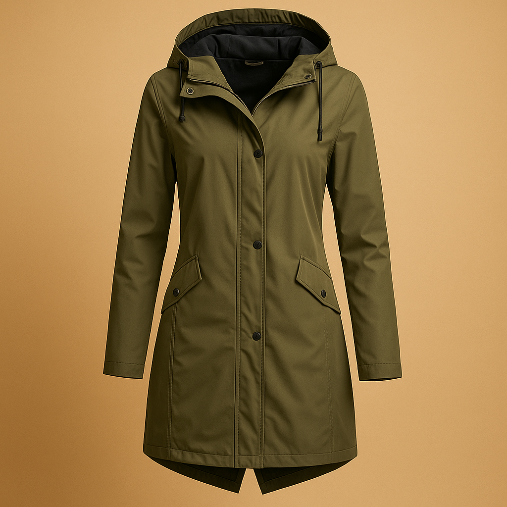 Transparante Regenjas Dames met Capuchon – Lichtgewicht, Waterafstotende Jas | Evelien