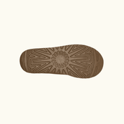 Tasman dames pantoffels – warme suède pantoffels met schapenwollen voering