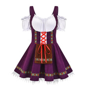 Janina Oktoberfest Jurk Dames | Traditionele Dirndl met Schort & Blouse | Authentieke Oktoberfest Outfit
